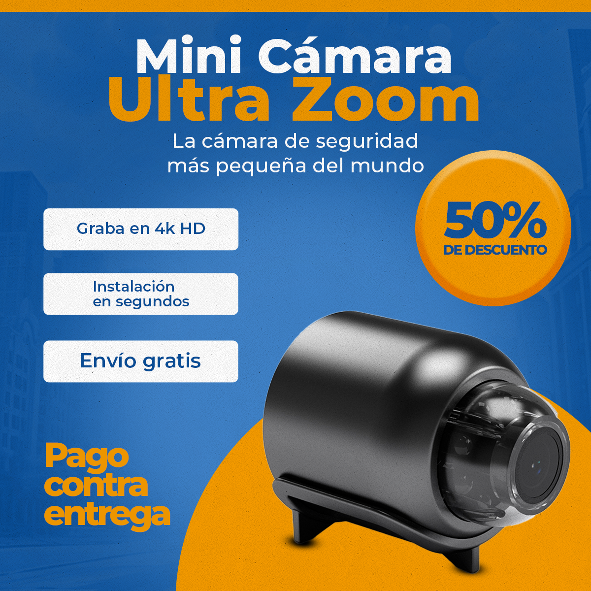 Mini Cámara Ultra Zoom [VIGILA EN TU CELULAR]